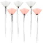 6 Pcs Face Mask Brush Applicator, Soft Fan Brushes for Facials, Makeup Brush Cosmetic Tools for Girls Ladies Mud Cream Makeup