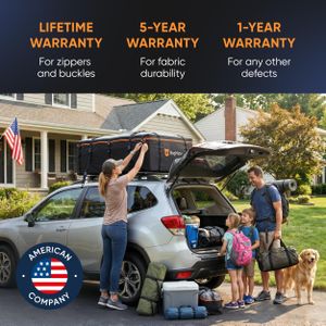 BagMate Roof Cargo Bag 23 cu ft – Waterproof Heavy-Duty 840D PVC, Fits All Cars & SUVs, Includes Mat & Storage Bag