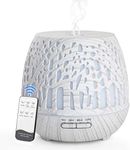 Simpeak 400ml Essential Oil Diffuser, BPA Free Aromatherapy Diffuser Humidifier, Aroma Diffuser with Variable Color LED Light & 3 Timing Mode, Electric Diffuser with Remote Control & Auto Shut-Off