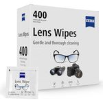 ZEISS Lens Wipes, Lens Cleaner for Glasses, Cameras & Binoculars,Individually Packed Single Use Disposable Cloths in Sachets, for Handy and Portable Spectacle Cleaning On The Go, 400 Count (Pack of 1)
