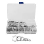 300 Pcs External Tooth Star Lock Washers Assortment Kit Serrated Lock Washer 304 Stainless Steel Anti-Loose External Serrated Gasket M2.5 M3 M4 M5 M6 M8 M10 M12