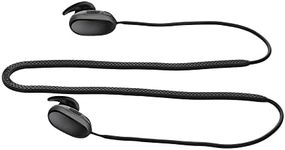 kwmobile Strap Compatible with Bose QuietComfort Earbuds - Silicone Cord Holder for Wireless Earphones - Black