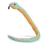 Aurora® Realistic Mint Speckled Snake Snake Stuffed Animal - Lifelike - Versatile Fun - Green 50 Inches