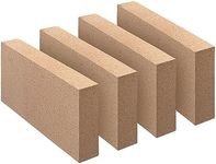 Fire Bricks, Food Grade Woodstove Firebricks, 2700F, Size 9″ x 4-1/2″ x 1-1/4″, 4-Pack, Insulating Fire Bricks, Clay Firebricks Replacement for Wood Stoves, Fireplaces, Fire Pit, Kiln, Pizza Oven