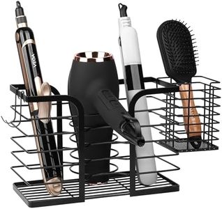 Winter Shore Porta Asciugacapelli da Parete Senza Foratura - Porta Phon e Piastra da Bagno per Arricciacapelli, Spazzola, Prodotti per Styling, Prodotti per Skincare - Strumenti per Montaggio Inclusi