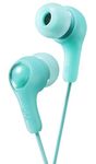 JVC Gumy in Ear Earbud Headphones with Paper Package, Powerful Sound, Comfortable and Secure Fit, Silicone Ear Pieces S/M/L - HAFX7GN (Green)