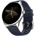 Noise Twist 2 Smart Watch with 1.43” AMOLED Screen, AI Search & Voice Assistant, Bluetooth Calling, Stainless Steel Back, 7-Day Battery, 100+ Watch Faces, Health Suite, IP68 (Space Blue)
