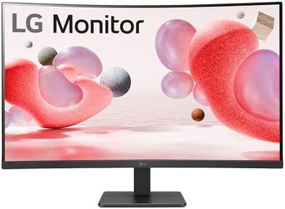 LG 32MR50C-B Curved Monitor 32-Inch FHD 100Hz AMD FreeSync OnScreen Control Dynamic Action Sync Black Stabilizer Tilt Stand (HDMI) - Black