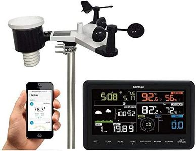 Sainlogic Stazione Meteo Professionale Wireless - 10 In 1 Punto D'accesso Stazione Meteo Senza Fili Con Sonda Esterna, Pluviometro, Anemometro, Tempo, Display A Colori, Wunderground