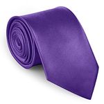 URAQT Men Ties, Classic Men's Solid Satin Neck Tie, Premium Pure Color Necktie with Multiple Colors, Formal Neckties for Men Business Wedding Party Work Tie, 8cm