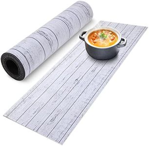 Trivet Table Runner Hot Plates Mat 12 X 40 Inch Heat Resistant Table Protector Waterproof Decorative Farmhouse Kitchen Trivets Counter Heat Proof Placemats for Hot Dishes (Rustic White Wood)