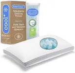 Coop Home Goods The Eden Cool+ Adjustable Pillow, Queen Size Plus Shaped Memory Foam Pillows with Cooling Gel, Back, Stomach or Side Sleeper, Neck Support for Sleeping, CertiPUR-US/GREENGUARD Gold