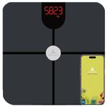 ActiveX (Australia) Ivy+ Premium Bluetooth BMI Digital Body Weight Scale Human Weight Machine | Bright LED Display | Free ActiveX Aapp | Not A Body Fat Scale | Black