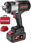 ROTAKE 20V 1" Pro Heavy-Duty Cordless Impact Wrench Kit, 1880 FT-LBS, TB6