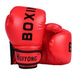 HUINING Kids Boxing Gloves, Punch Mitts MMA Gloves PU Cartoon Sparring Dajn Training Gloves, 4 Oz, for Age 3-12 Years (Boxing red)