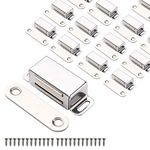 Mousike Cabinet Magnets Magnetic Door Catch Stainless Steel Door Magnet for Kitchen Bathroom Cupboard Wardrobe Closet Closures Cabinet Door Drawer Latch 20 lbs (15Pack)