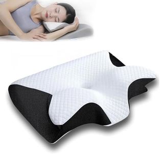 Restrelief Premium Ergonomic Pillow Side Sleeper for Adults, New Neck Pillow for Sleeping, Side Sleeper Pillow, Cervical Memory Foam Pillow Contour Pillow for Neck and Shoulder (Black)