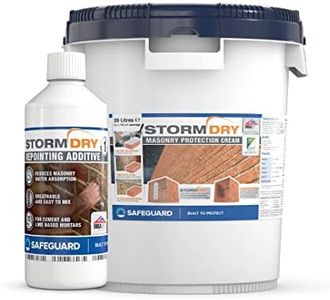 Stormdry Masonry Waterproofing Cream 20L + Stormdry Repointing Additive I - BBA Approved Brick Sealer - 25 Year Protection Against Penetrating Damp