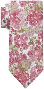 LHXzizizi Floral Ties for Men Mens Floral Tie Cotton Neck Tie Skinny Necktie for Wedding Beach Leisure Party Business Prom (Pink Green Flower)