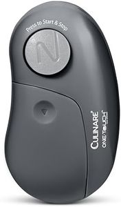 Culinare One Touch Electronic Tin Opener, Grey, Plastic/Stainless Steel, Automatic Can Opener, Battery Operated/Hands-Free Use/Magnetic Lid Removal, Batteries Not Included