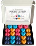 Perfume Selection Wax Melts: Highly Scented Heart-Shaped 24 x 6g wax melts, 100% Natural Soy Wax, Handmade, Vegan, Pet-Friendly. Inspired by Alien, One Million, J'Adore, La Vie Est Belle perfumes