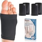 Ailaka 2 Pairs Compression Arch Support Sleeves, Cushioned Arch Support Braces Gel Pads for Flat Foot Pain Relief Plantar Fasciitis Heel Spurs