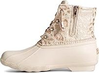 Sperry Women's Saltwater Boot, Silver, 9 M US