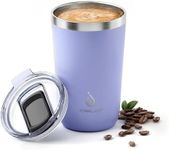 Ideus 20 oz Tumbler, Travel Coffee Mug with Splash Proof Sliding Lid, Double Wall Stainless Steel Vacuum Insulated Coffee Mug for Home and Office, Keep Beverages Hot or Cold, Lavender Purple