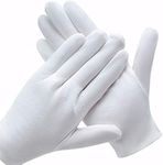 12 Pairs White Cotton Gloves for Se