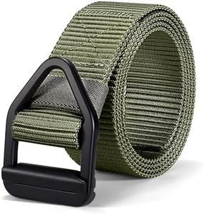 JASGOOD Tactical Heavy Duty Reinforced Nylon Belt for Men Adjustable Military Webbing Belt Strap with Metal Buckle