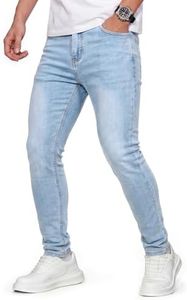 GINGTTO Mens Skinny Jeans Slim Fit Stretch Blue Denim Jeans Pants for Men Athletic Fit 34
