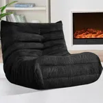 Cansunna Bean Bag Chair Big Beanbag Chair for Adults Fireside Bean Bag Lounger Memory Foam Chair for Home, Apartment or Gaming Venue (BLACKPLUSH)