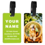 Personalised Luggage Tag, Custom Photo Text Luggage Tags - Personalised Gift Luggage Labels for Travel Suitcase Backpacks Bags (Rectangular)