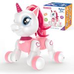 JONEG Unicorn Toys for Girls Age 4-6, Remote Control Unicorn Robot Pets, Girl Toys Ages 6-7 Years Old, Kids Toys Girls 6-8, Gifts for 3 4 5 6 7 8 Year Old Kid Little Toddler Birthday Ideas Pink