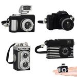 4 Pcs Miniature Camera 1:4 Scale Mini SLR Camera Prop Mini Camera Ornament Vintage Camera Model Digital SLR Camera Mini Decoration Accessories Photography Props