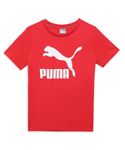 Puma Boy's Printed Regular Fit T-Shirt (630788_for All Time Red