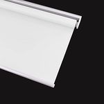 SEEYE Cordless Blackout Roller Shades Window Blinds Privacy Waterproof Thermal Insulated Fabric Curtain UV Protection for Home Kitchen Bathroom Bedrooms 44" W x 72" L(Pure White)