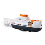 CALANDIS 1pc Kid Toy Mini RC Submarine 0.1m/s Speed Swim Remote Control Boat Gift White