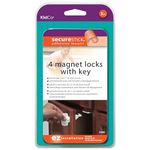 KidCo Magnet Lock Plus Key and Holder - White - 4 ct