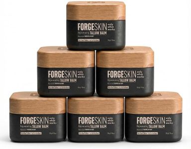 Forge Skin® Wrinkle Defense Beef Tallow Balm for Men [TALLOW-BASED] Moisturizer for Face Hydration - Hydrating AntiAging Skin Cream Natural Facial Skincare Lotion with Essential Oils (1.7oz Each) 6pk