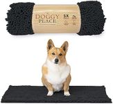 My Doggy Place - Ultra Absorbent Microfiber Dog Door Mat, Durable, Quick Drying, Washable, Prevent Mud Dirt, Keep Your House Clean (Charcoal, Medium) - 78 x 50 cm