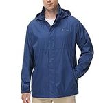 Lightbare Men’s Lightweight Water Resistant Raincoat Ripstop Packable Breathable Hooded Windbreaker Jacket LB02M