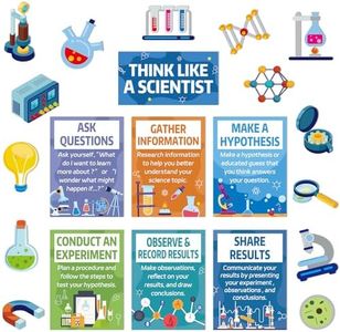 27PCS Think Like a Scientist Bulletin Board Set Science Posters Classroom Decor for Teachers Elementary Science Lab Cutouts for Class School Classroom Bulletin Board Office Party Decoration Supplies