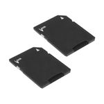 eMagTech 2pcs Micro SD Card to SD Card Adapter TF Card Micro SDHC to SD SDHC Adapter Suitable for Digital Cameras Computers SD Card Supported Device Storage Card Black