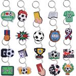 Acuiwer 20 PCS Football Keyrings Football Party Bag Fillers Supplies Keychains for Boys Birthday Baby Shower Party Favors