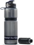 WATER TO GO Water Filter Bottle (Active 25oz/75cl) - Perfect for International Travel Hiking Camping and Backpacking - Incl. 3-in-1 Purifier Filter