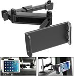 Car Headrest Tablet Mount, Stretchable Ipad Headrest Holder for Car Backseat Universal 360° Rotating Adjustable, Compatible with Phone/Tablet/iPad Mini/Samsung 4"-10.6", Headrest Posts Width 4.7-5.9in