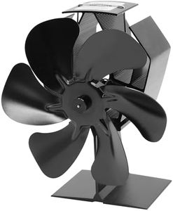YAZIONG Ventilateur Poele à Bois 6 Pales avec Thermomètre, Ventilateur de Cheminée Alimenté Par la Chaleur pour Poêle �à Bois/Cheminée/Gaz/Bûche (HL-500Q5)