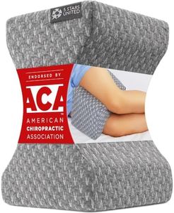 5 STARS UNITED Large Knee Pillow for Side Sleepers - Hip Pain Relief, Memory Foam Leg Cushion for Side Sleeping - Between Legs Pillow for Sciatica & Lower Back Pain, Gray