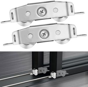 Sliding Door Rollers Replacement,304 Stainless Steel Heavy Duty Ball Tandem Wheels Bearing,Patio Sliding Glass Door Roller Assembly Height Adjustable,2 Pack